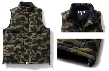 1ST CAMO DOWN VEST | bape.com