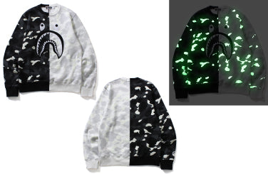 CITY CAMO SHARK CREWNECK | bape.com CITY CAMO SHARK CREWNECK | bape.com