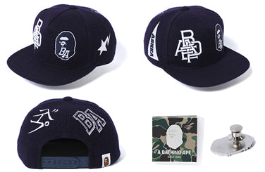 MULTI LOGO SNAP BACK CAP | bape.com