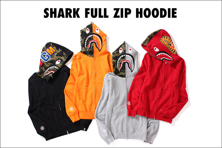 SHARK FULL ZIP HOODIE | bape.com