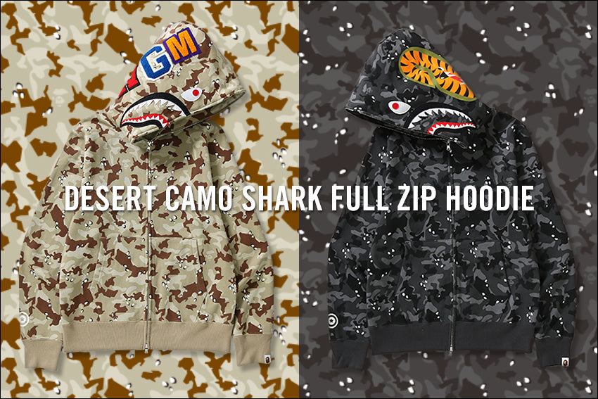 DESERT CAMO SHARK FULL ZIP HOODIE | bape.com