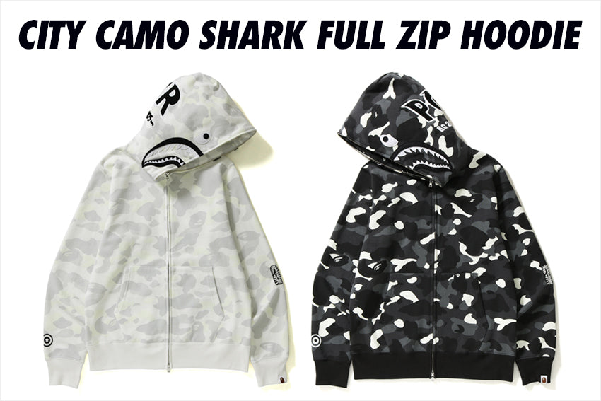 3回ほど着用City camo shark full zip hoodie BAPE