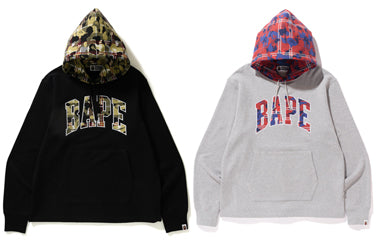 BAPE CHECK CAMO WIDE PULLOVER HOODIE bape