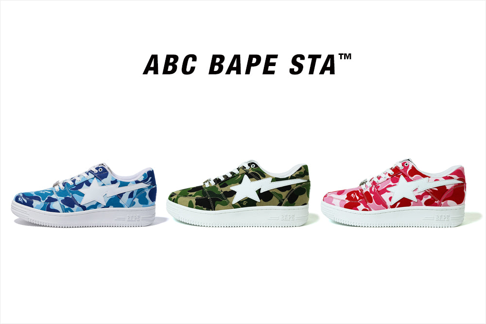 国内配送★A BATHING APE★ABC CAMO BAPE STA 星ロゴ目立つ 3色 A BATHING APE BAPE STA ICON ABC CAMO – happyjagabee store