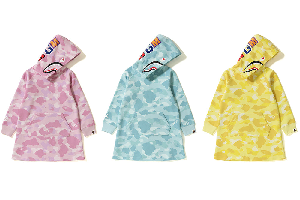 PASTEL COLOR CAMO SHARK HOODIE ONEPIECE | bape.com