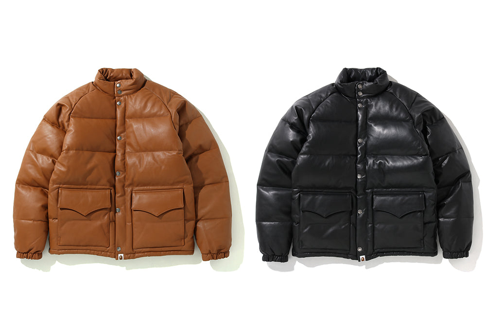 LEATHER CLASSIC DOWN JACKET