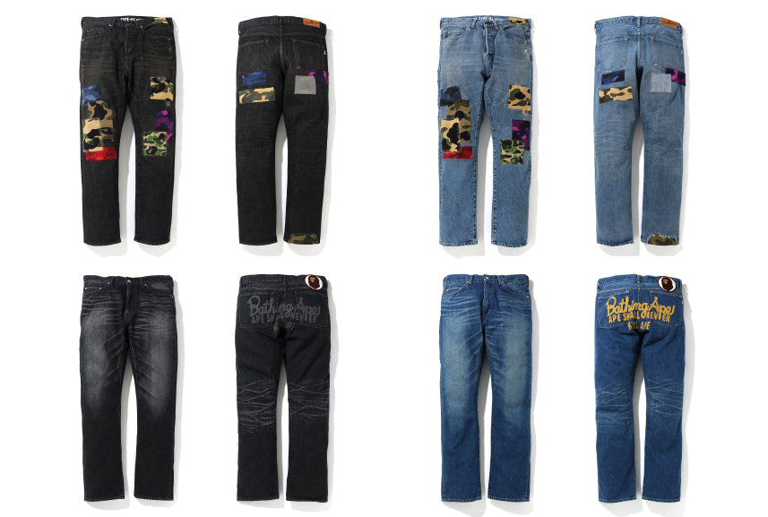 DAMAGED DENIM PANTS COLLECTION | bape.com