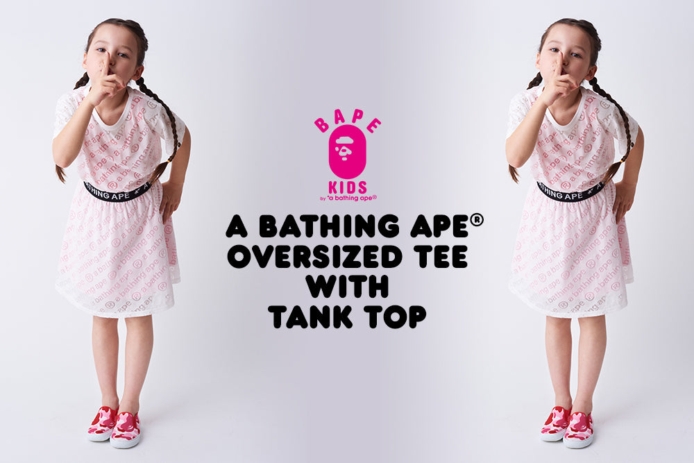 A BATHING APE® OVERSIZED TEE WITH TANK TOP | bape.com