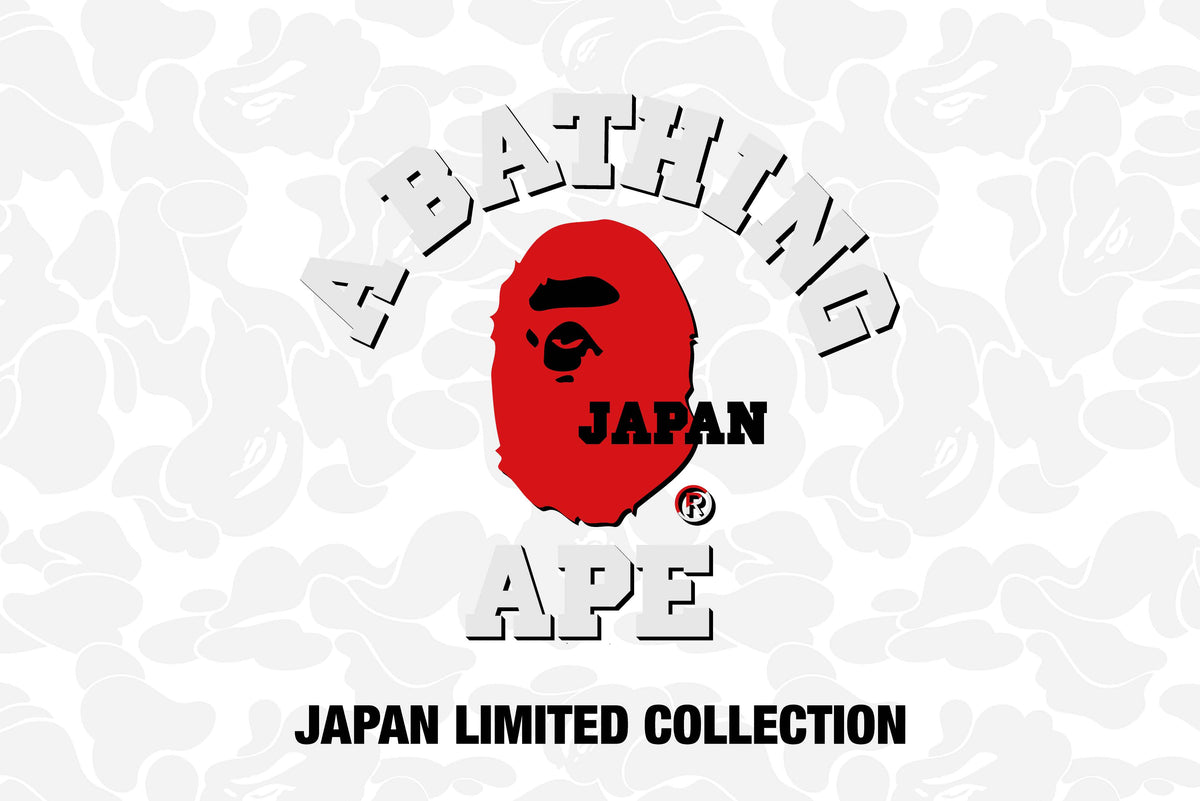 【A BATHING APE】売切れ間近☆TRADITIONAL JAPANESE PATTERN BAPE Traditional Japanese Pattern Ape Head Tee White/Red