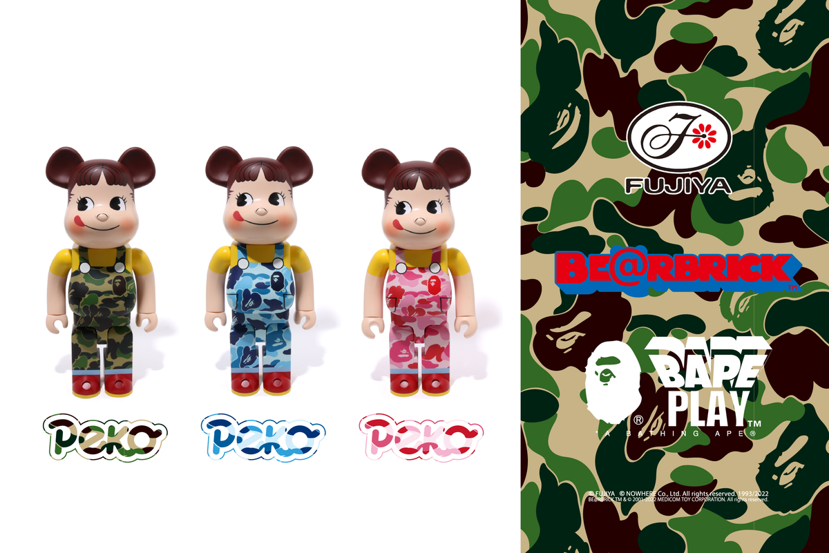 BAPE®︎ × FUJIYA ペコちゃん × BE@RBRICK | bape.com BAPE®︎ × FUJIYA ペコちゃん × BE@RBRICK | bape.com