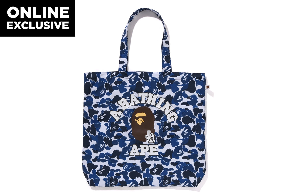 BAPE CAMO GO APE POINTER COLLEGE TOTE BAG BAPEC | bape.com