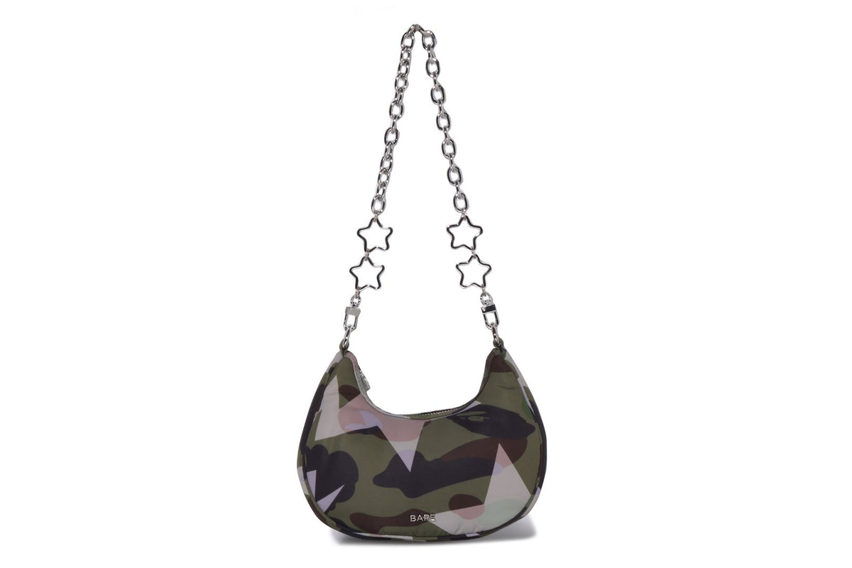 STA OVER PRINT 1ST CAMO QUILTING MOON SHAPE BAG | bape.com