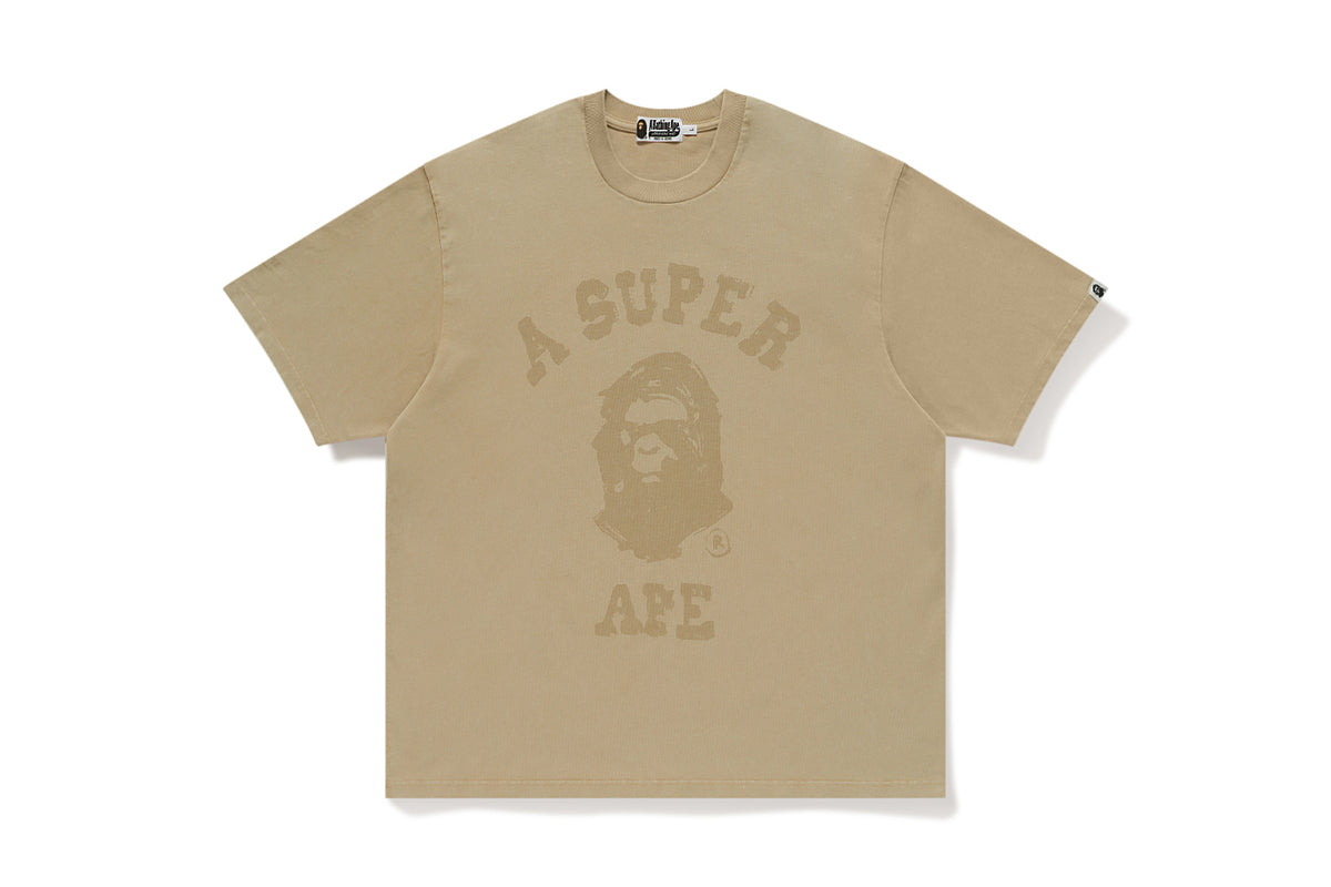BAPE X KIDSUPER 】GARMENT DYE COLLEGE LOGO TEE | bape.com