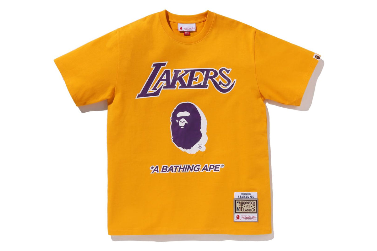 BAPE X M&N NBA 】LOS ANGELES LAKERS TEE | bape.com