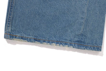STONE WASHED DENIM PANTS