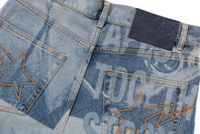 OVERALL LASERED RELAXED FIT 13 OZ DENIM PANTS