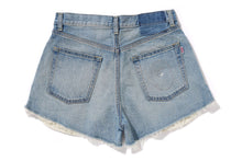CRYSTAL APE HEAD DENIM SHORTS