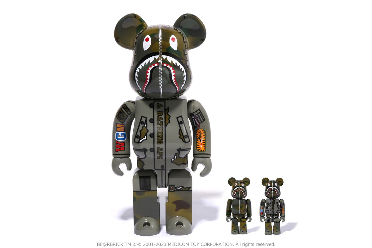 BAPE X ALPHA 】N3B BE@RBRICK 100% 2PCS & 400% | bape.com