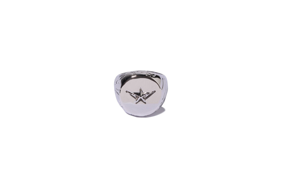 LINE CAMO DEBOSSED BAPE STA SIGNET RING | bape.com
