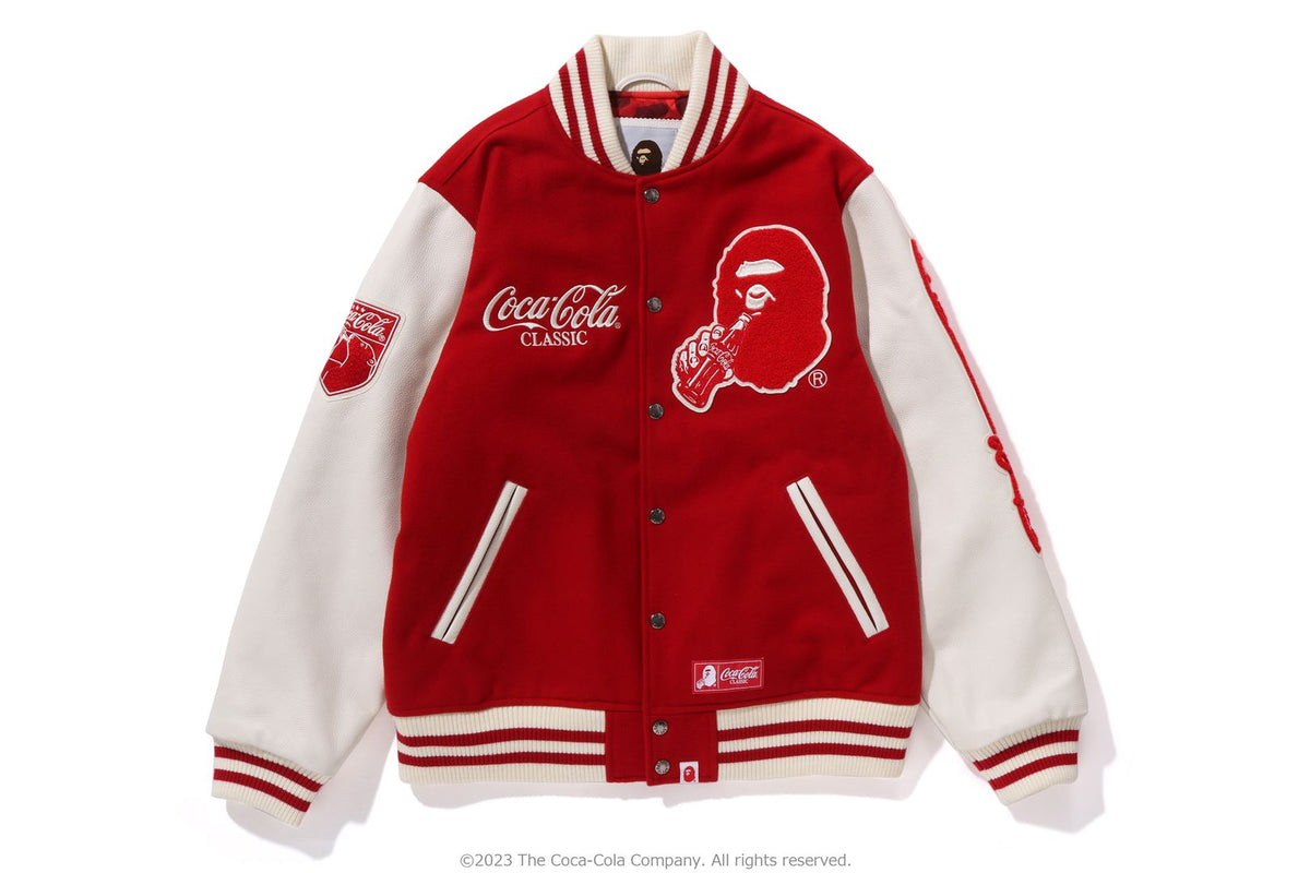 【 BAPE X Coca-Cola 】VARSITY JACKET | bape.com