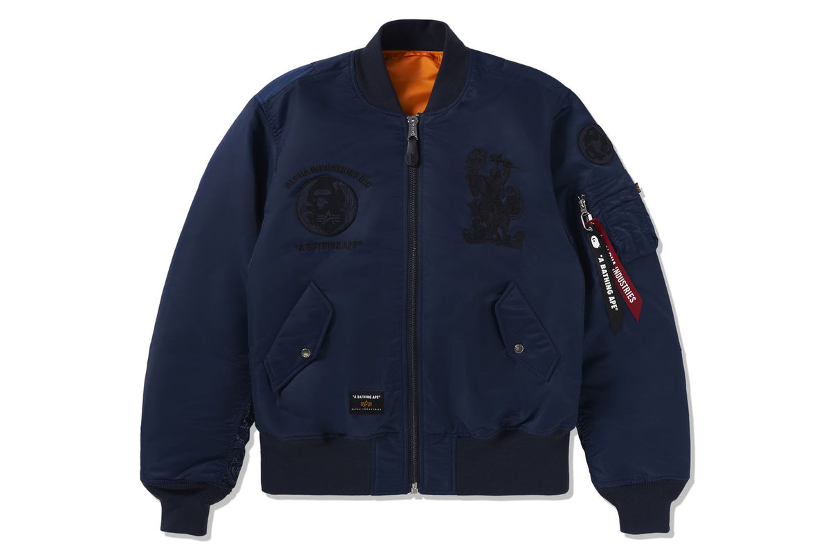 【 BAPE X ALPHA INDUSTRIES 】MA-1 JACKET | bape.com