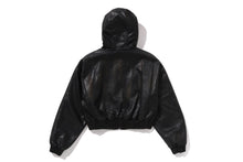 CAMO EMBOSSED WASHED RHINESTONE CROPPED JACKET
