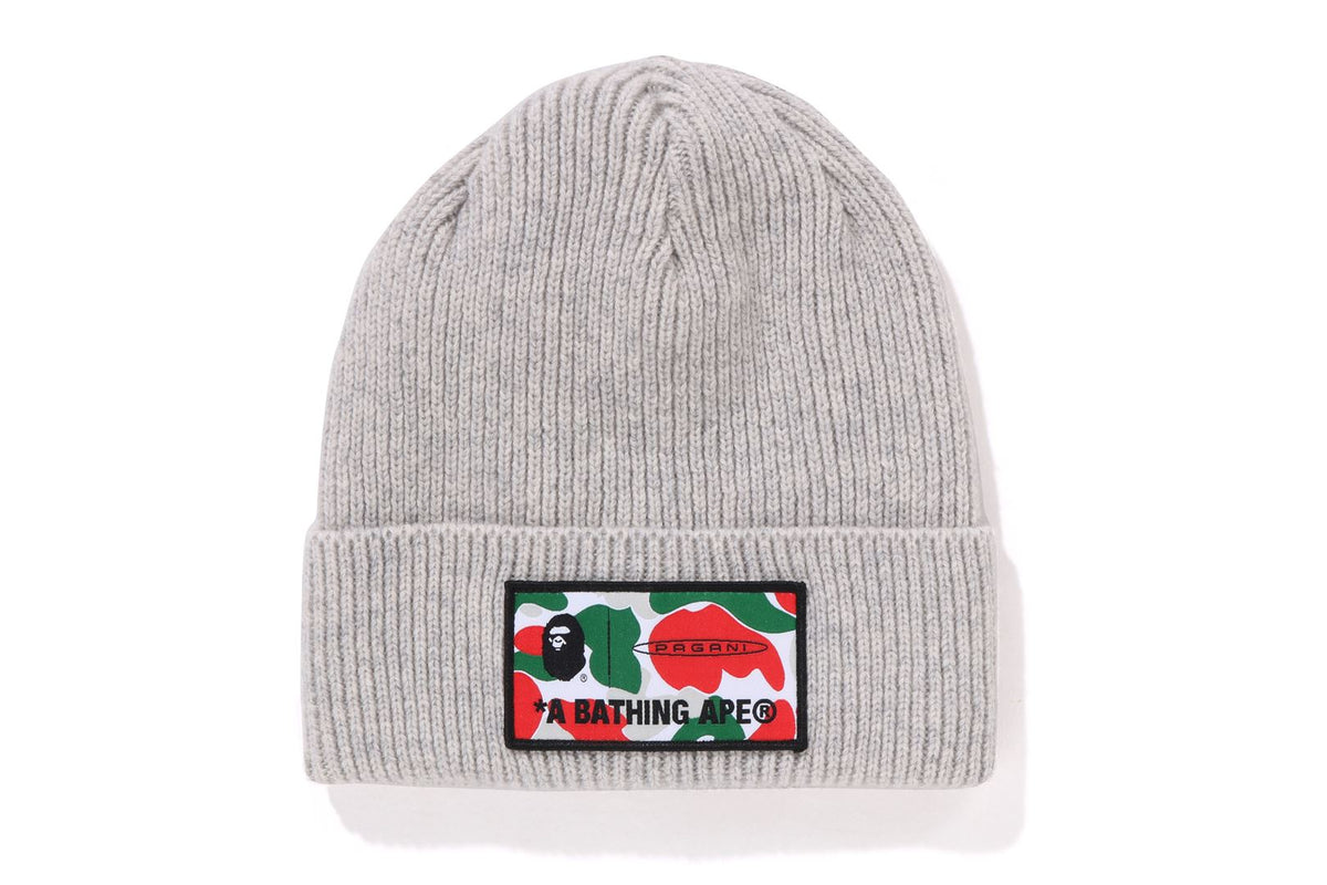 BAPE X PAGANI 】LOGO BEANIE | bape.com