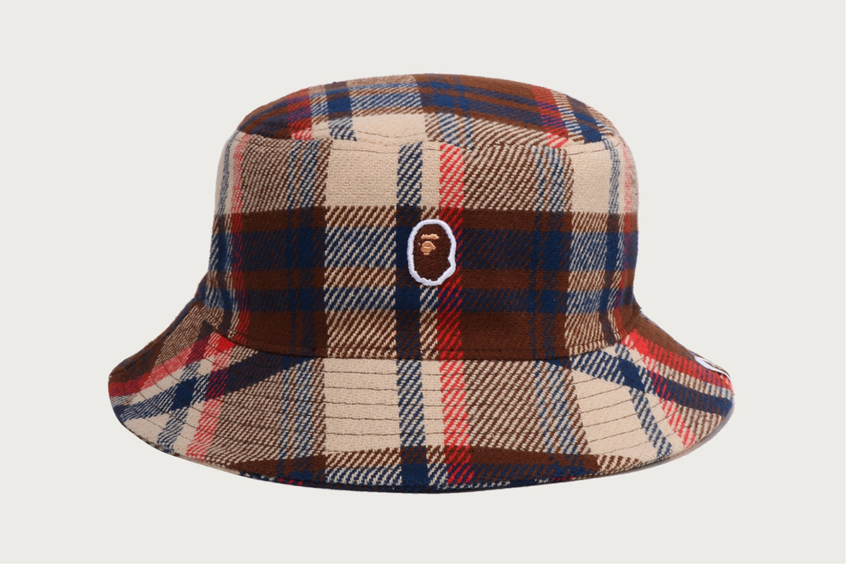 A BATHING APE バケットハット チェック柄 日本製 BAPE CHECK BUCKET HAT | bape.com