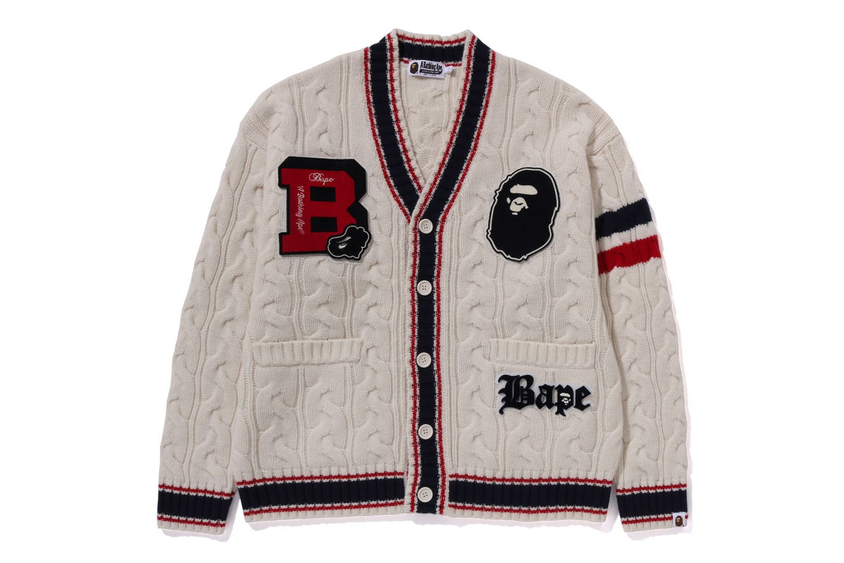 COLLEGE BADGES KNIT CARDIGAN | bape.com