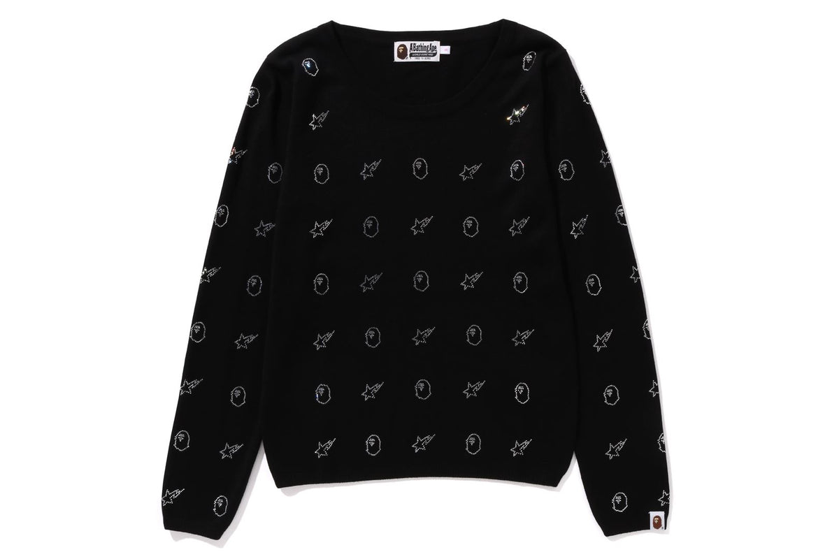 CRYSTAL STONE BAPE KNIT SWEATER