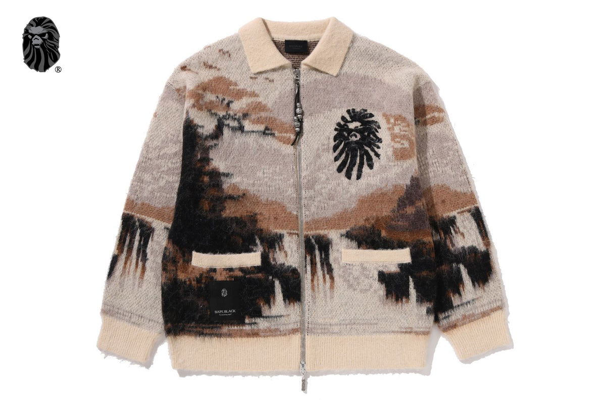 BAPE JAPAN LANDSCAPE ZIPPED CARDIGAN | bape.com