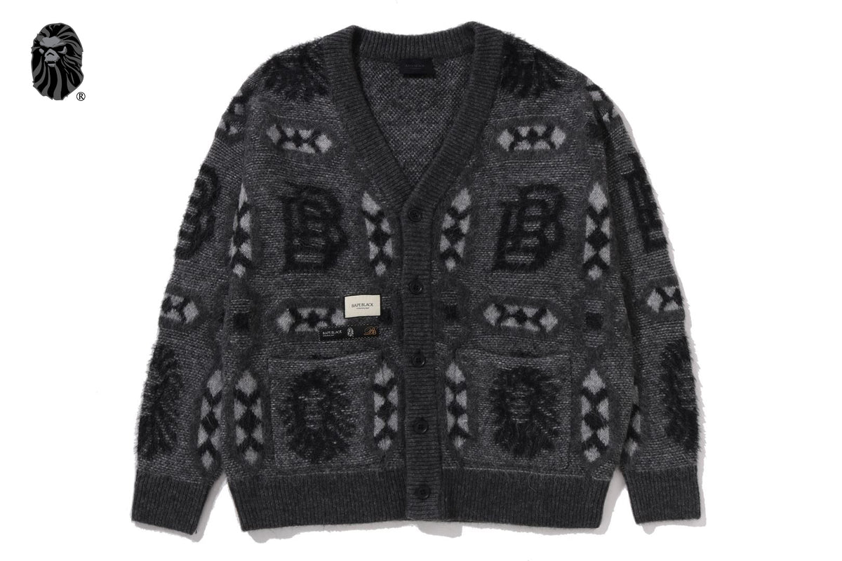 BAPE MAD FACE TRIBAL CARDIGANS | bape.com