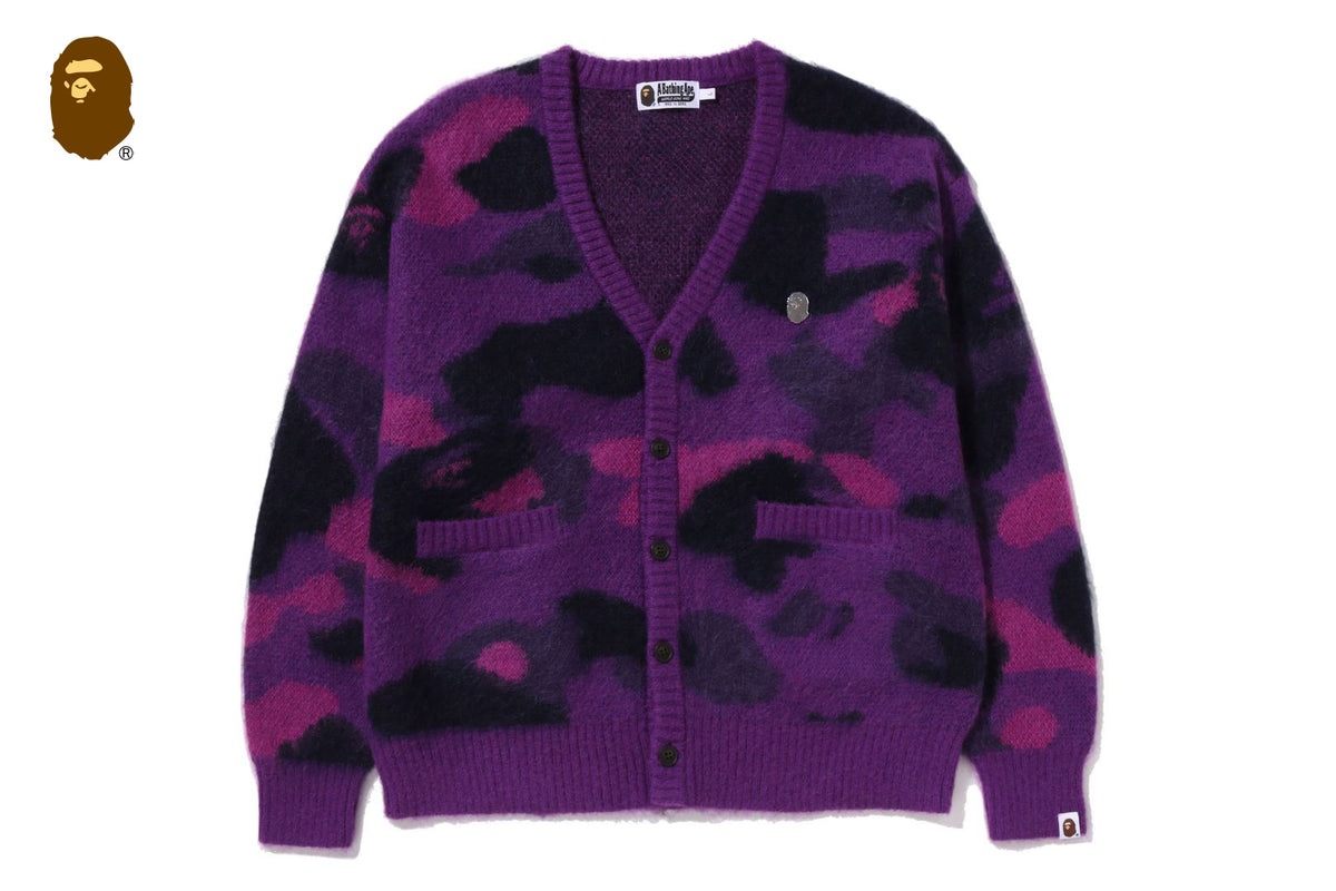 COLOR CAMO MOHAIR KNIT CARDIGAN | bape.com