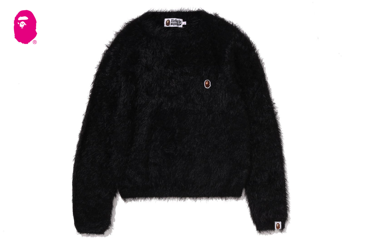 ONE POINT SHAGGY SWEATER | bape.com