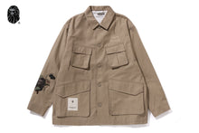 BAPE BLACK CROSS STITCHED ARMY SHIRT