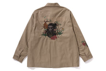 BAPE BLACK CROSS STITCHED ARMY SHIRT