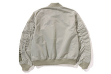 TONAL CHAIN STITCH SHARK BOMBER JACKET