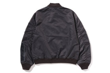 TONAL CHAIN STITCH SHARK BOMBER JACKET