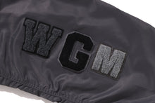 TONAL CHAIN STITCH SHARK BOMBER JACKET