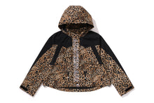 WILD LEOPARD PATTERN CROPPED SNOWBOARD JACKET