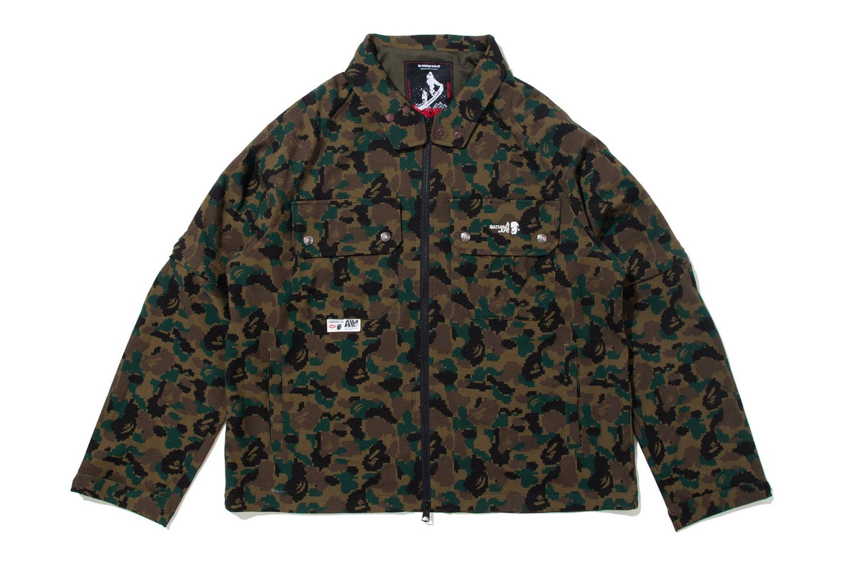 BAPE KIDS カモフラロンパースとビブセット80cm A BATHING APE - 【新品 未使用】APE BAPE KIDS ロンパース 80の通販