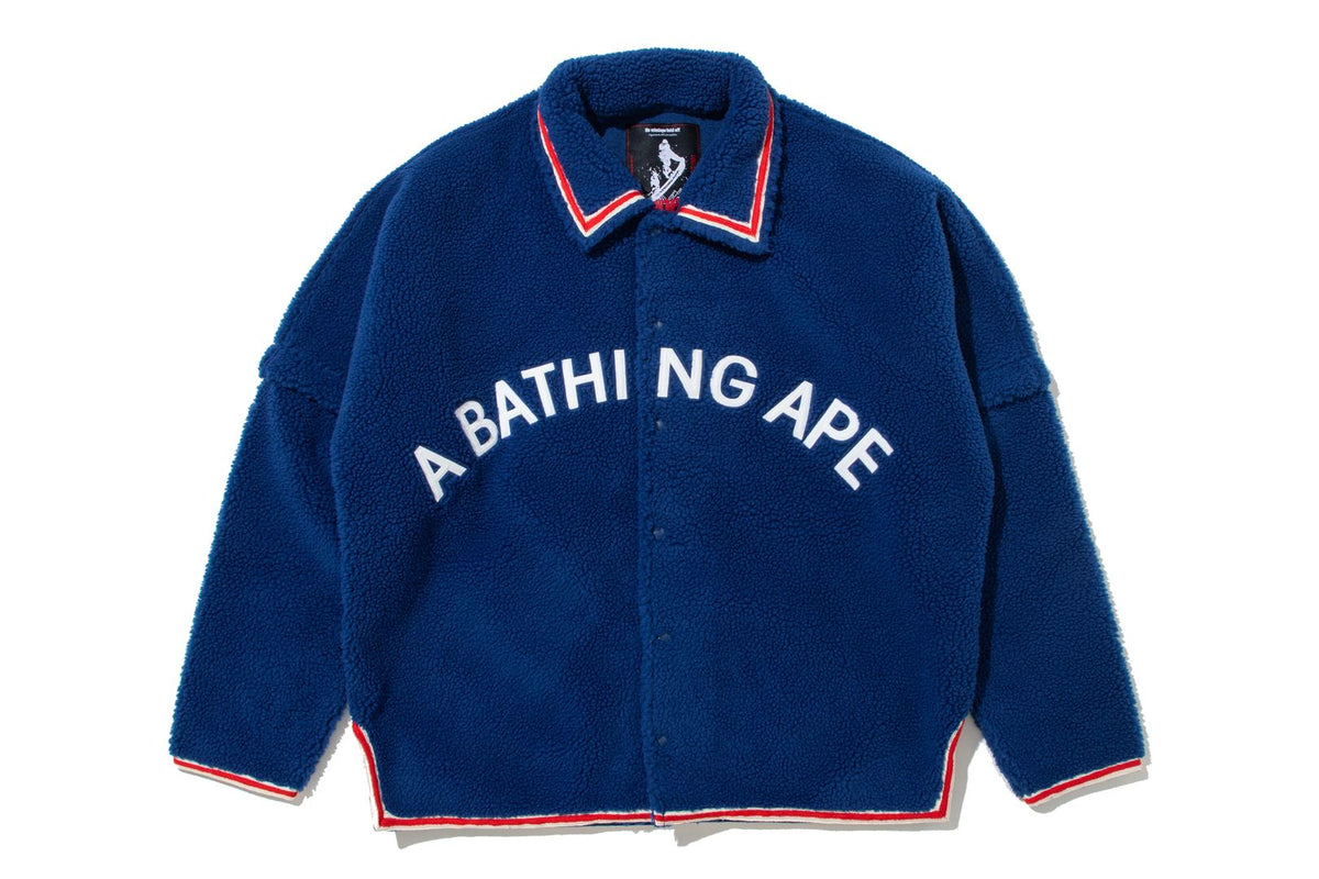 BAPE BY KAZUKI KURAISHI 】SHERPA DETACHABLE COACH JACKET | bape.com
