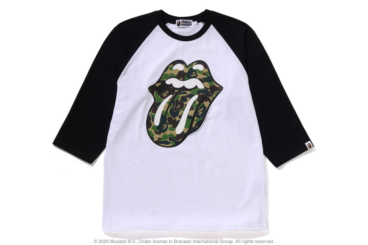 BAPE X ROLLING STONES 】3/4 SLEEVE TEE | bape.com
