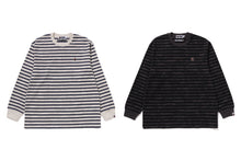 SOLID CAMO ONE POINT RELAXED FIT STRIPE LS TEE