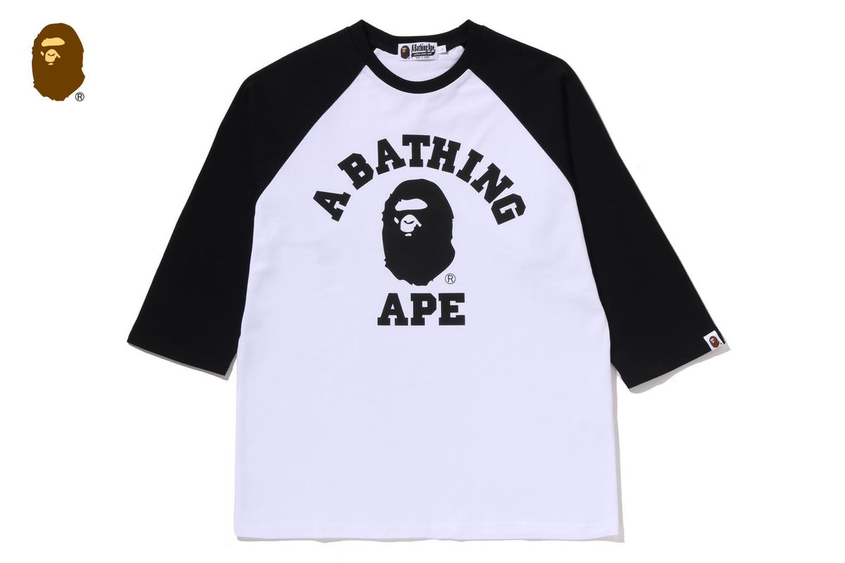 COLLEGE RAGLAN REGULAR FIT LS TEE | bape.com