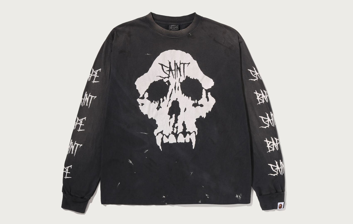 XG Vintage Wolf Skull Long Sleeve T Mサイズ BAPE X SAINT MXXXXXX】 SKULL L/S | bape.com