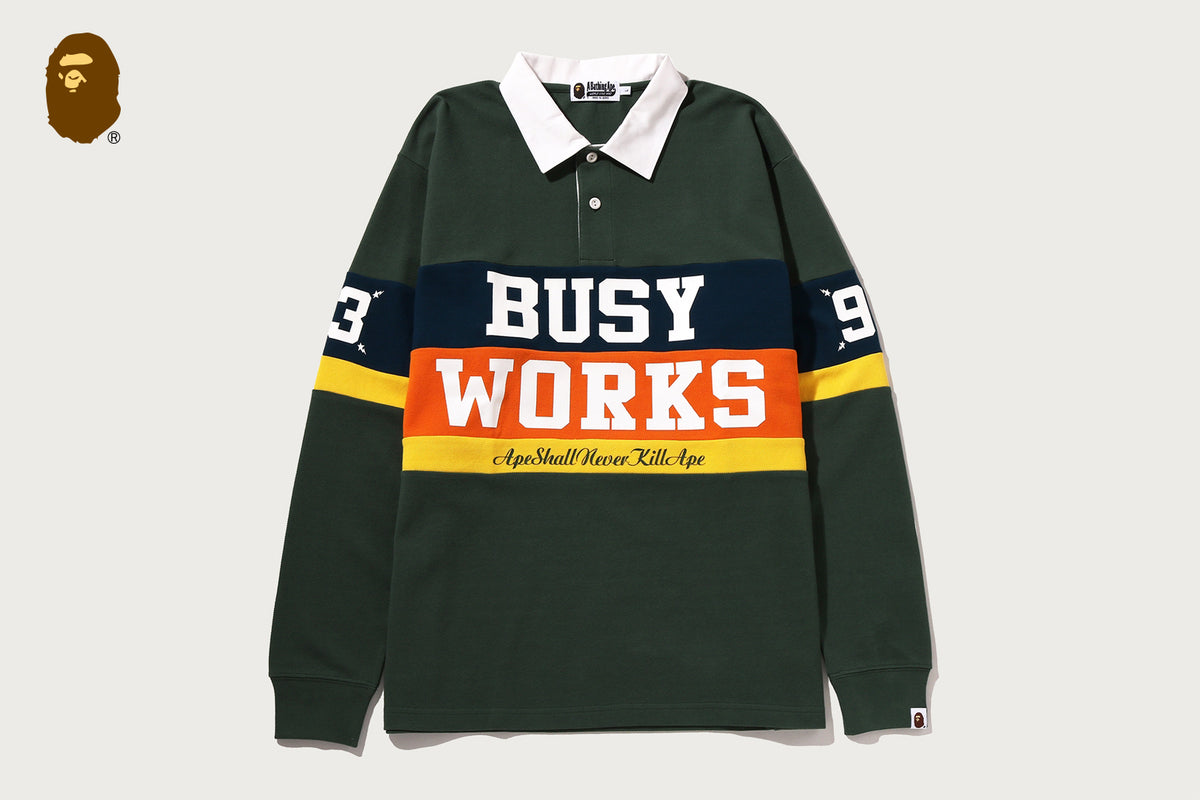 BY BATHING APE STRIPED RUGBY SHIRT | bape.com