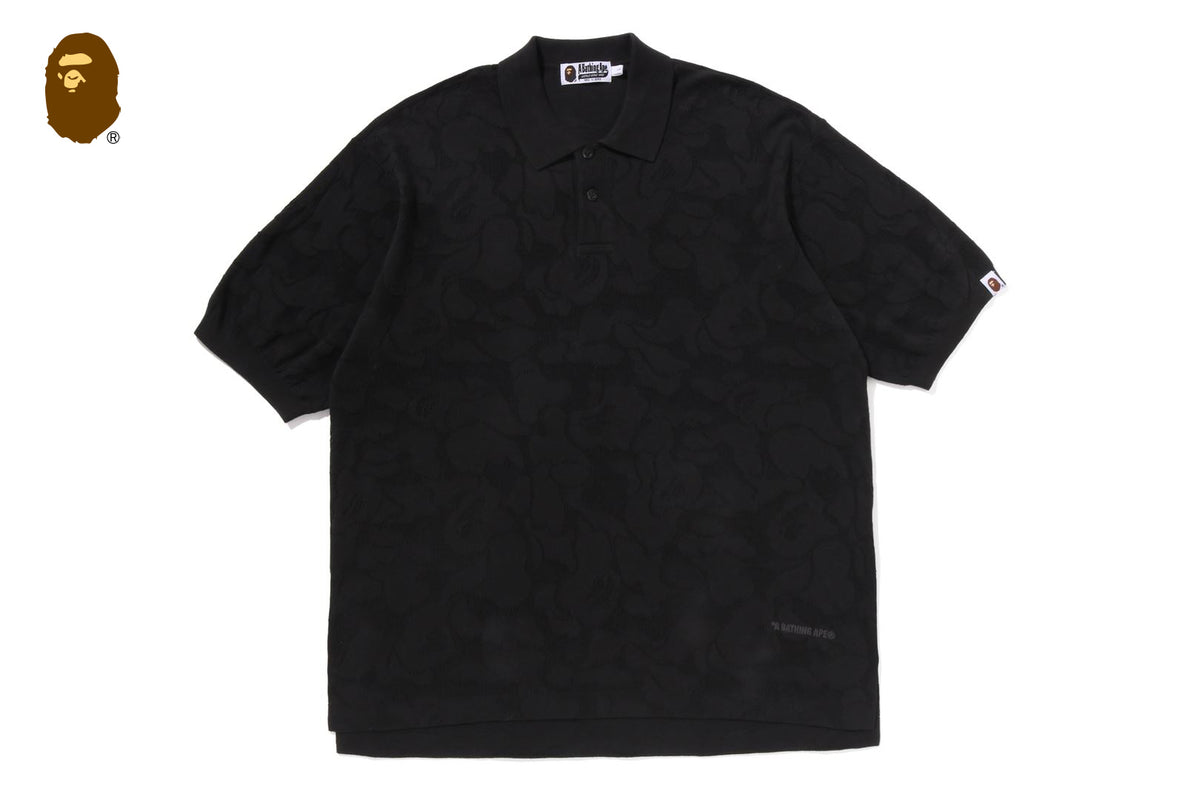 SOLID CAMO JACQUARD RELAXED FIT POLO SHIRT | bape.com