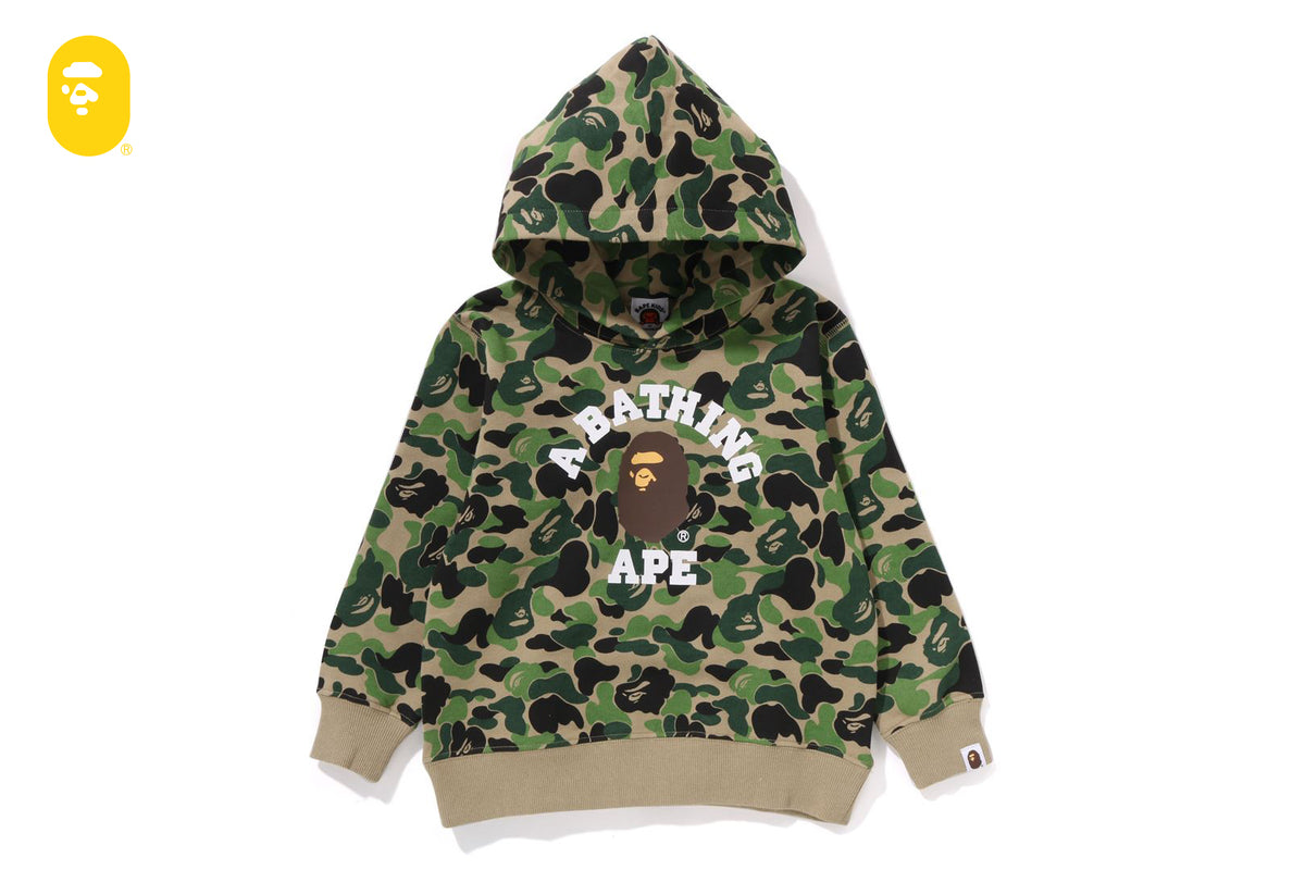 美品✨A BATHING APE n-2b 1st CAMO BAPE L ABC CAMO COLLEGE PULLOVER HOODIE | bape.com