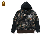 TREE EDGE CAMO LAYERED PULLOVER HOODIE